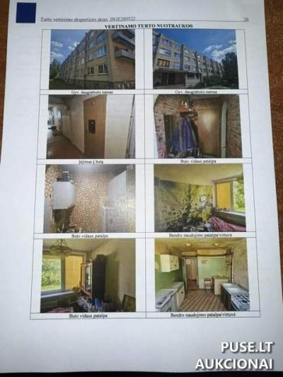 Kambarys Kaune R. Kalantos g. 137 16800 EUR kaina, patalpų aukcionas