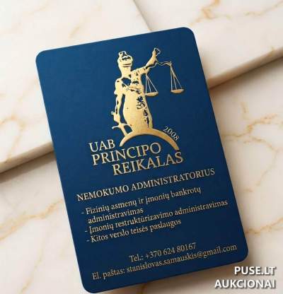 Reikalavimo teisės aukcionas UAB "Prestige Idea" 5181 EUR