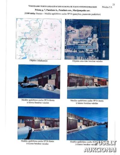 2/100 dalies medžio apdirbimo cechas Marijampolės rajone 5920 EUR