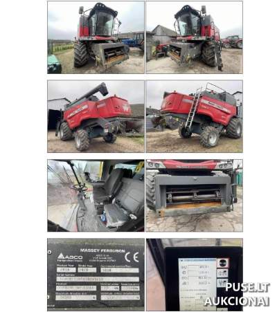 Javų kombainas Massey Ferguson 179 kW aukcione Kaišiadoriuose 60000 EUR