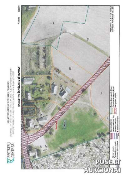 Žemės sklypo dalis (2/3) Raseinių rajone, Vosiliškio kaime, 0.20 ha, 3185 EUR