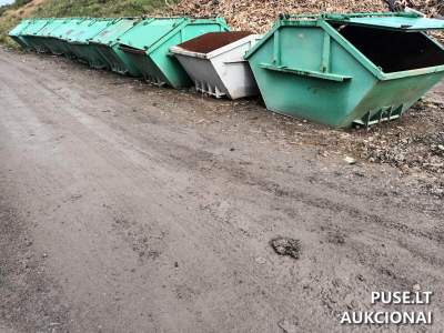 Металеві контейнери для сміття 5 м³ у Клайпедському районі, аукціон від 400 EUR