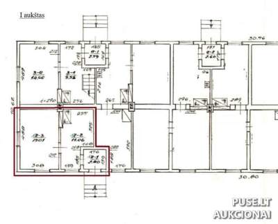 1/2 dalis buto Čigonų km. Šiaulių rajone, 28.87 kv.m, 360 EUR, aukcionas
