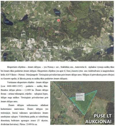 Miškų ūkio paskirties žemės sklypas Prienų rajone 20340 EUR