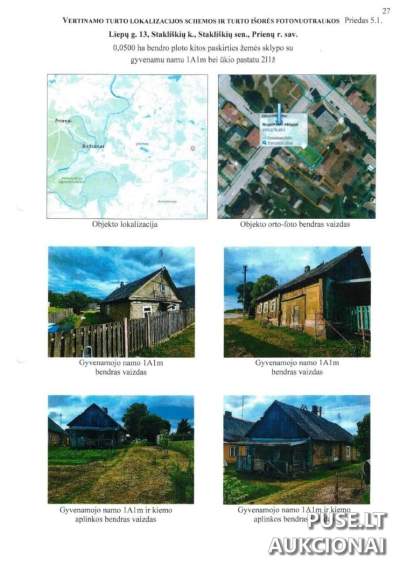 Pusė sklypo su namu Prienų rajone, Stakliškėse, 3600 EUR