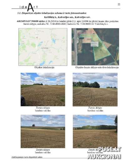 2,6896 ha žemės ūkio paskirties sklypas Kalvarijos sav. Kušliškių k. 8880 EUR