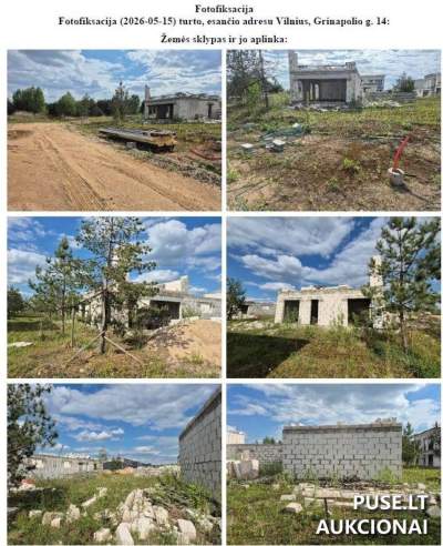 Žemės sklypas Vilniuje, Grinapolio g. 14, 36800 EUR – antstolių varžytynės