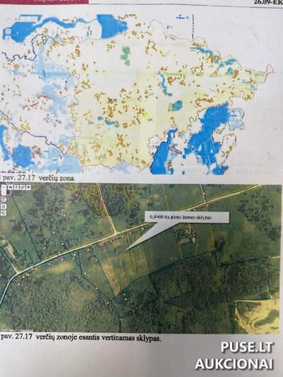 0.49 ha žemės ūkio paskirties sklypas Molėtų rajone, Alkūnų kaime už 1648 EUR