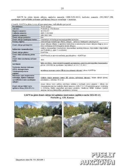 Parduodamas 4.79 aro žemės sklypas Kaune, Priekulės g. 12D, 70880 EUR