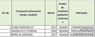 3 транспортні засоби на аукціоні в Клайпеді від 7373 EUR