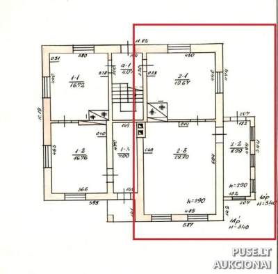 Butas Jurbarko r. Pagausančio I k. 5-2, 59.21 kv.m., 2070 EUR - Parduodamas aukcione